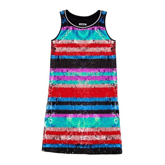 Mia New York Colorful Sequins Tween Girls Holiday Dress sz 12 Last 1 NEW NWT - Picture 3 of 4